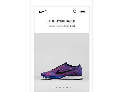 Nike.com Redesign ecommerce mobile navigation nike product detail search shoe store