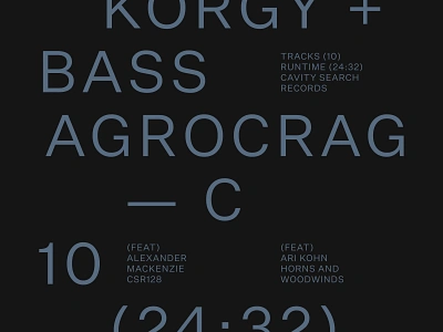 Korgy Bass — Agrocrag layout typography