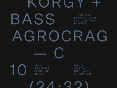 Korgy Bass — Agrocrag layout typography