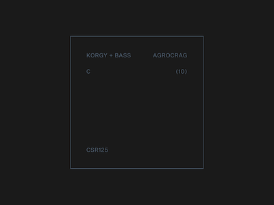 Korgy + Bass — Release labels layout music typography typography art