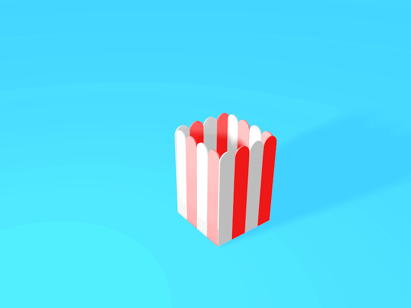 Popcorn Animation 3d animation cinema4d design