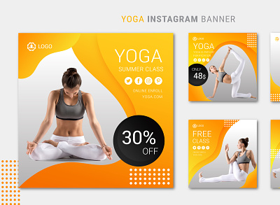 YOGA INSTAGRAM POST banner design photo post social media post yoga yoga banner yoga instagram banner
