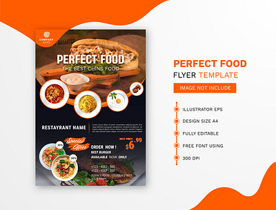 Perfect Food Flyer Template corporate design flyer food food flyer food flyer design food restaurant broucher restaurant