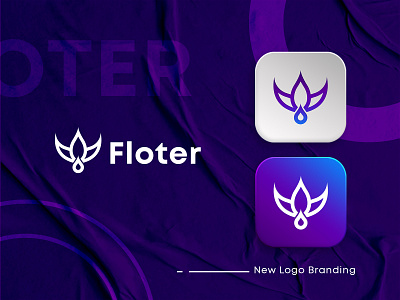 Floter Branding brand design brand identity branding design floter floter branding floter logo flower graphicstheme logo logo design water