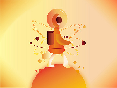 Universe character design dribbble illustration universe warm