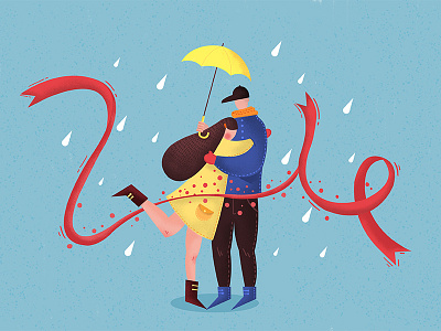 Late Valentine 's Day blessing character design dribbble illustration love s valentine warm