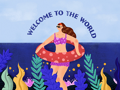 swimming character design dribbble illustration swim warm