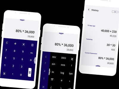 Calculator app design ui