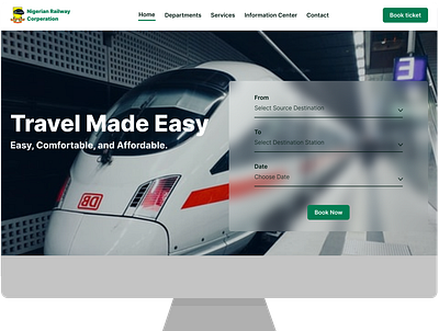 Nigerian Railway Landing Page Redesign branding ui visual web