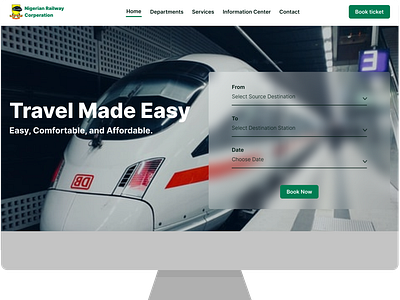 Nigerian Railway Landing Page Redesign