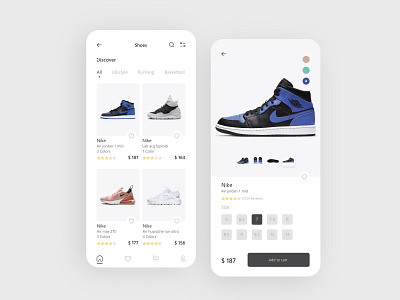 shoes app concept