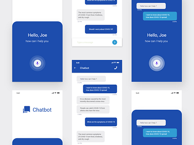 Chatbot UI app design chatbot chatting app dribbble invitation google design illustraion logo uidesign uiux userexperience