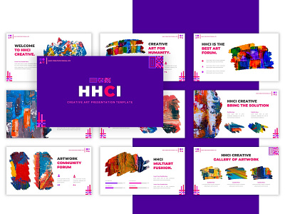 HHCI Creative Forum Presentation branding design google slides template illustration keynote design powerpoint design presentation design ui ux vector