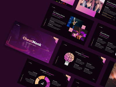 CheatMonk Creative Presentation branding design google slides template illustration keynote design powerpoint design presentation design ui ux vector