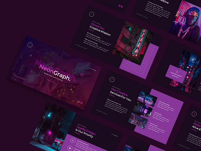 NeonGraph Modern Style branding design google slides template keynote design minimal powerpoint design presentation design typography ui ux web