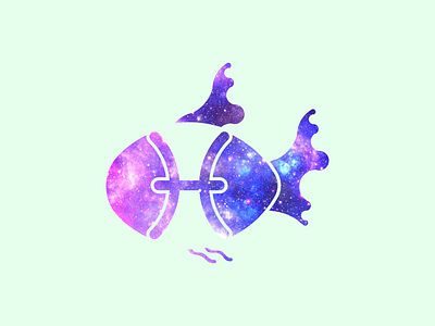 Pisces Zodiac fish galaxy illustration pisces zodiac