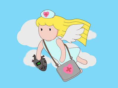 Heart Healer angel heart illustration vector women