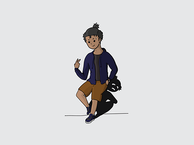 Trying to be Cool character cool human illustration man pose shadow style