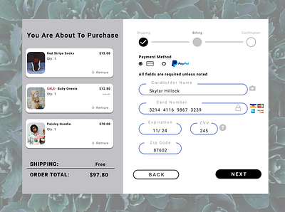 UI Challenge Day 2- Credit Card Checkout