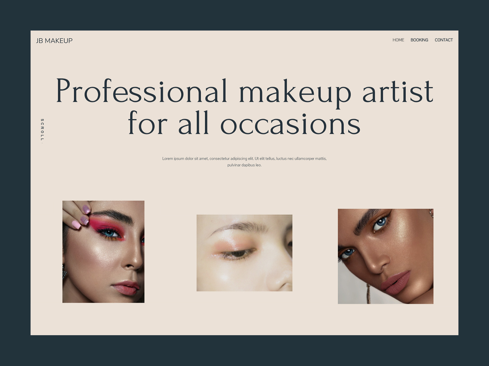 Makeup Artist Website Design Dev By