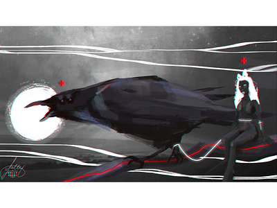 The raven queen concept concept art creative fansty illustration