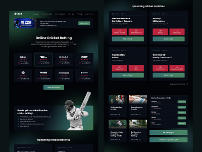 Online Cricket Betting design designs ui uxui uxui design
