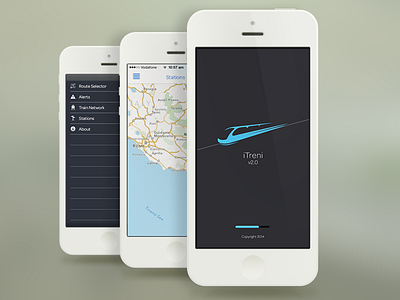 iTreni - Train application redesign for iOS7 app design interface ios itreni mobile mohapatra ux varun visual