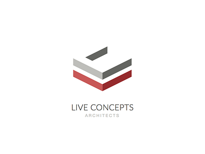 Live Concepts Architects 3d architect brand branding concepts identity live logo minimal