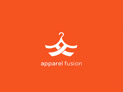 Apparel Fusion Brand Identity apparel branding fusion logo monotone orange