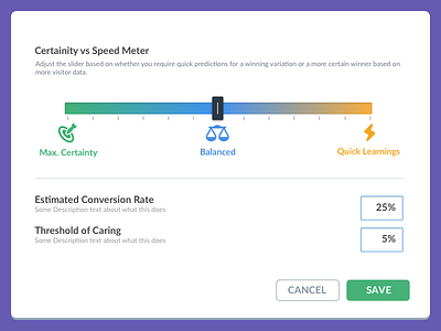 Gradients with a purpose ab bayesian gradients optimizer slider smart smartstats statistics visual vwo website