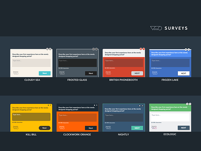 VWO Surveys - Preset Themes css custom optimizer pop questions saas survey themes up visual vwo website