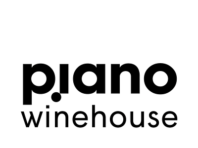 Piano Winehouse Branding branding design flat lettering logo minimal type typography