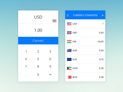 Currency Converter for IOS clean currency converter interface ios ios7 iphone mobile app simple ui design