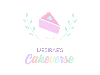 Cake Business Logo branding cake design freelance icon illustrator logo selfbranding typography vector