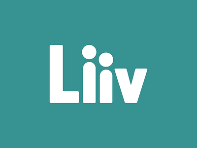 Liiv wordmark. brand coliving logo people typography vector wordmark