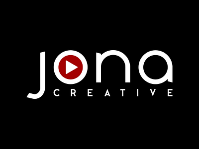Jona Creative Wordmark bold brand clean custom icon logo media play type typography vector video wordmark