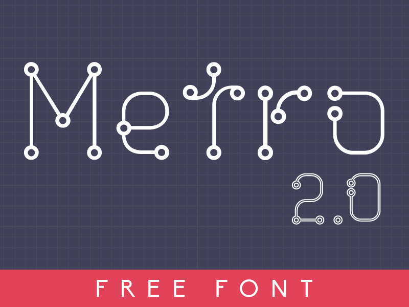 Metro 2.0 metro subway map urban type typography free font