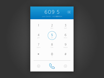 Day 003 - Dial Pad blue call dial dial pad number numbers pad phone ui