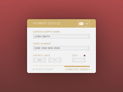 Day 004 - Credit Card Payment card clean credit day 4 design gold payment red shadow simple ui velvet