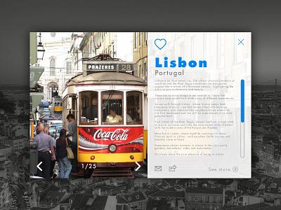 Day 014 - Location Card blue card design lisbon location portugal ui