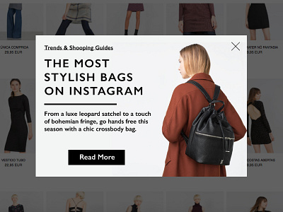 Day 063 - Fashion Header 63 article bag clean fashion header shopping ui