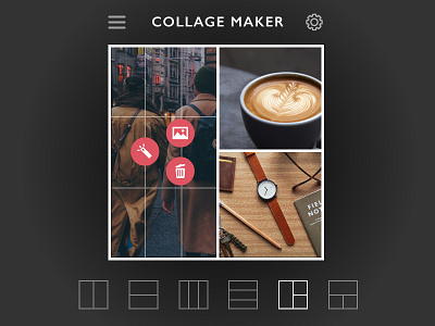 Day 064 - Collage Maker 64 app border collage collage maker filter grid photo ui