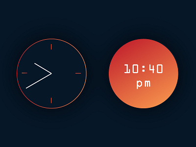 Day 072 - Clock 72 clock gradient hours minimal ui