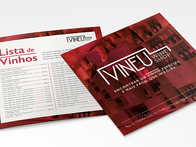 Vineu Wine Shop Flyer brand branding design drink flyer identity stationery wine