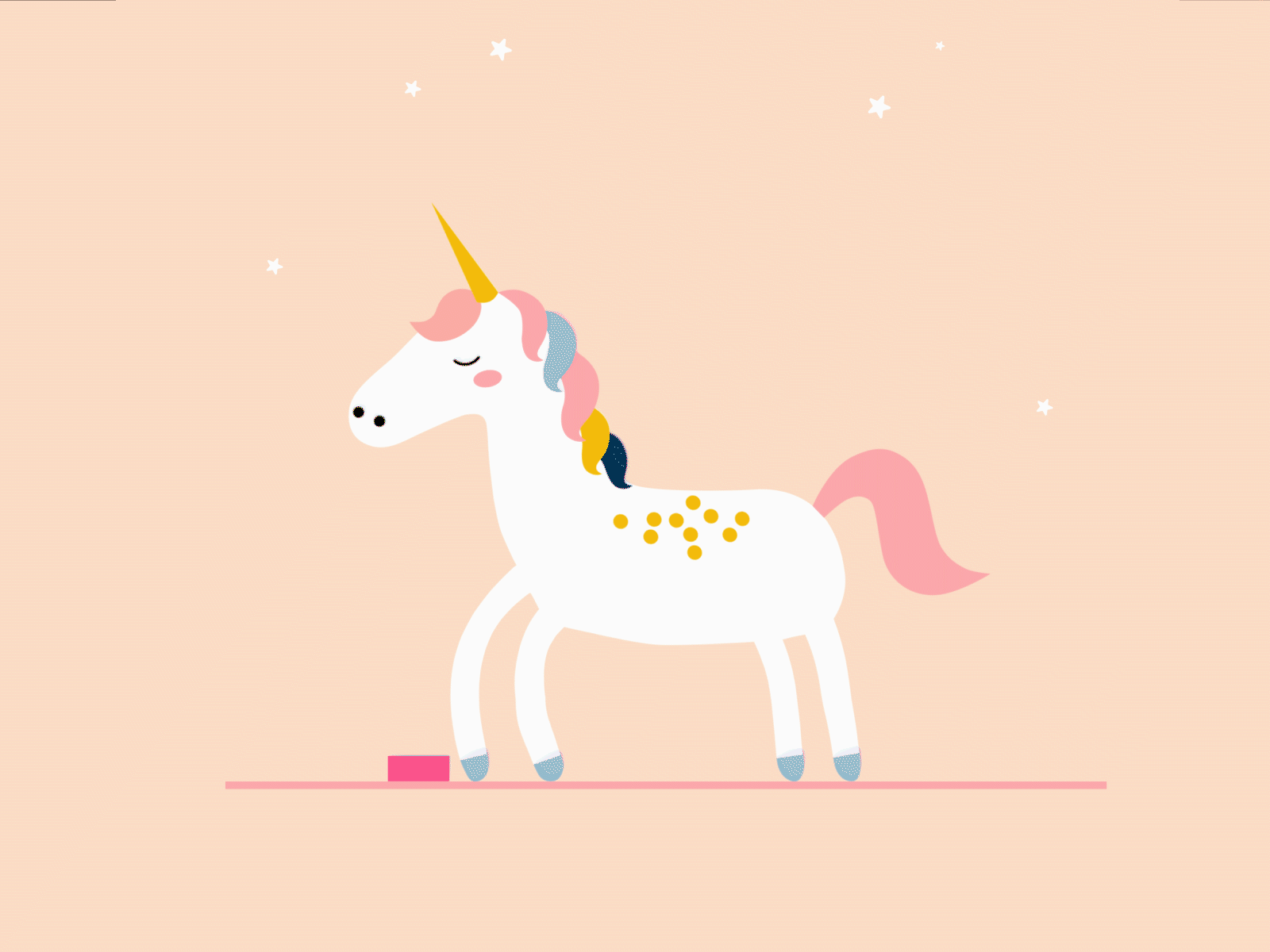 Quarantine day 32, unicorn style 2d animation animated gif animation gif magic motion basics unicorn