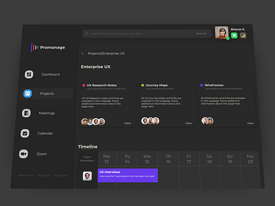 Project Management Tool invisionstudio ux webdesign