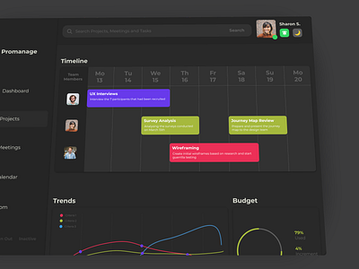 Project Management Tool app invisionstudio ui ux web