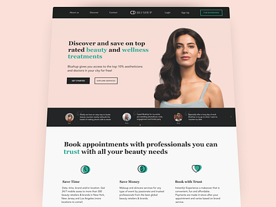 BlushUp beauty branding cosmetics design ui ux web website design
