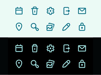 Icons - Dark and Light design icon illustration logo ui ux vector