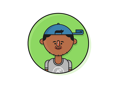 Column Five Team Player Rendell Ascueta cap character climber designer dude hat portrait team